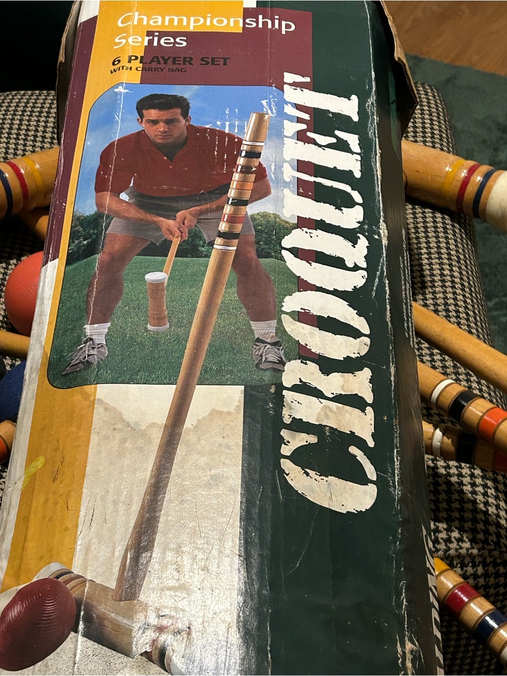 Vintage Wooden Croquet Set